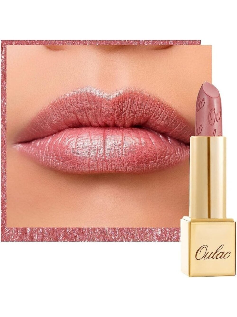 Oulac Women Metallic Shine Baby Pink Moisturizing Creamy Lipstick Baby Angel(13)